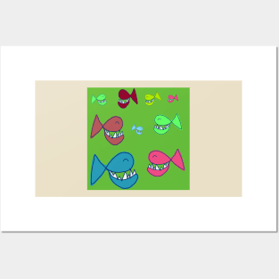 SMILING FISH - HERD OF SMILING FISH Posters and Art